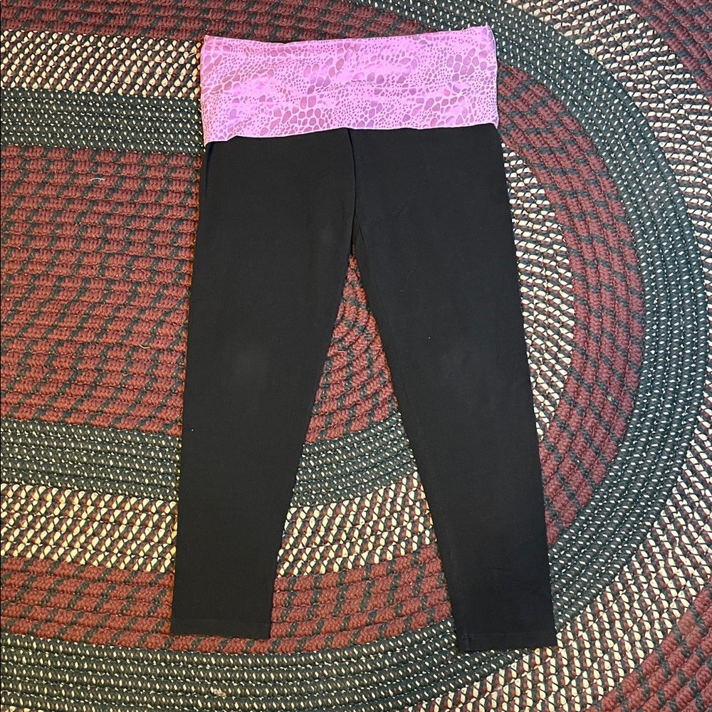 PINK‎ Victoria’s Secret Fold Over Y2K Leggings Size Large - Picture 5 of 6